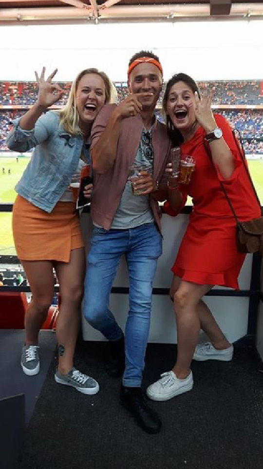 Mark Hendriks at a stadium event during Adecco's CEO for a Month programme